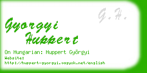 gyorgyi huppert business card